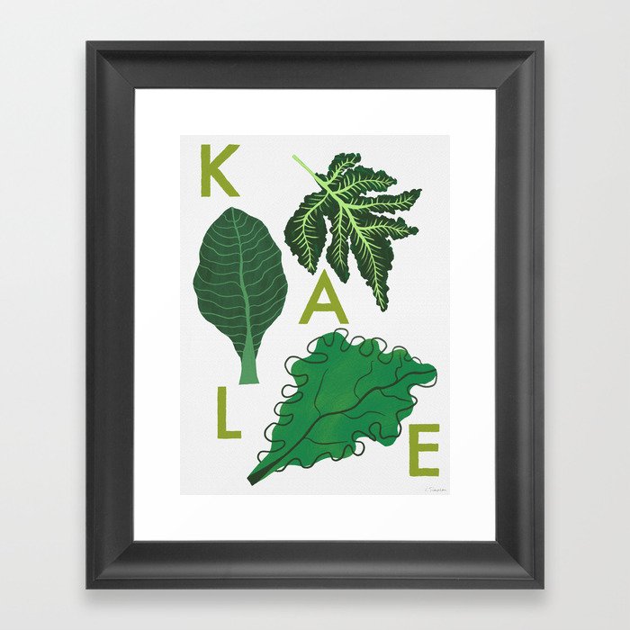 Eat Your Veggies - Kale Framed Art Print