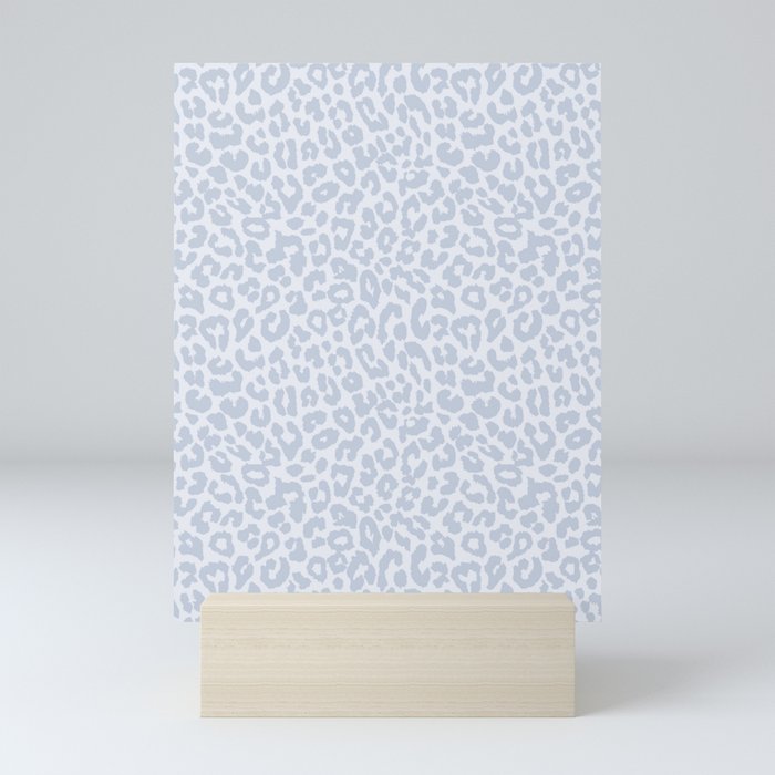 Leopard Print Blue Mini Art Print