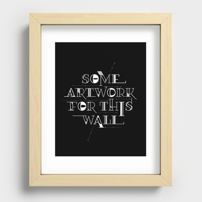 Some Wall Art Black & White Recessed Framed Print