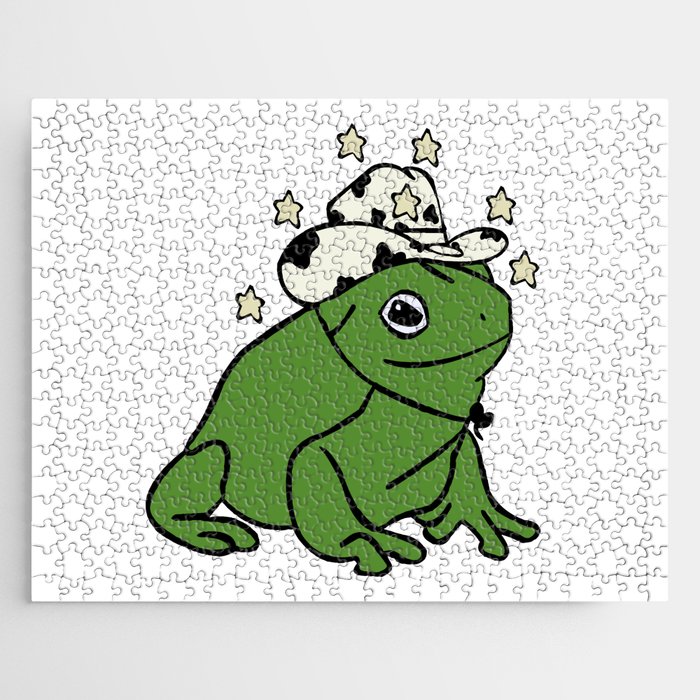Frog With A Cowboy Hat Jigsaw Puzzle