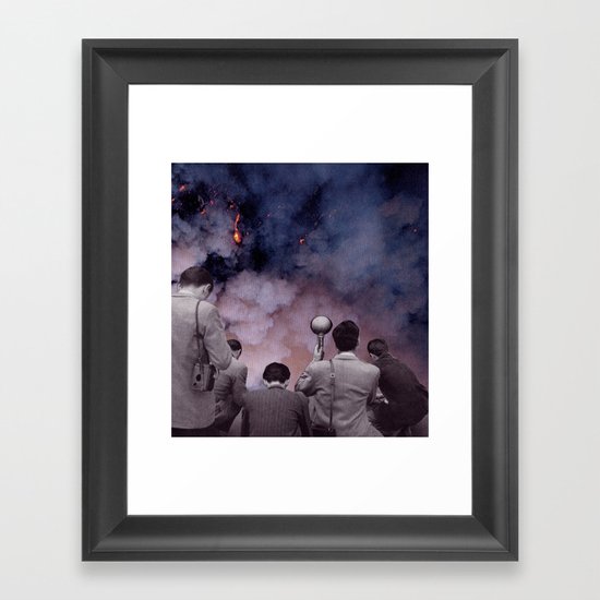 exposed film on fire Framed Art Print