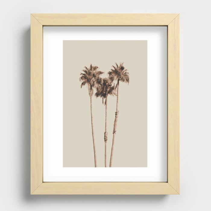 Palm Trees Earthy Vibes #1 #wall #decor #art #society6 Recessed Framed Print