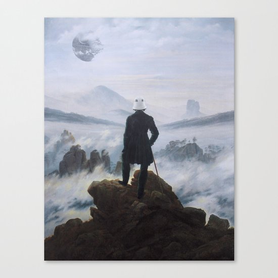 Homage to Caspar David Freidrich, "Trooping above the Sea of Fog" Canvas Print