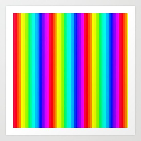 Rainbow Line #society6 Art Print