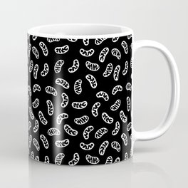 Mitochondria - White on Black Coffee Mug