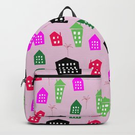 Abstract pink black green hand painted geometrical pattern Backpack | Painting, Black, Geometricpattern, Trendy, Geometric, Geometricalpattern, Urban, House, Pink, Abstract 