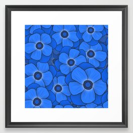 Blue Anemones Framed Art Print