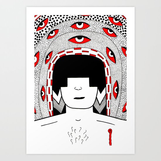 Black and Salty Art Print
