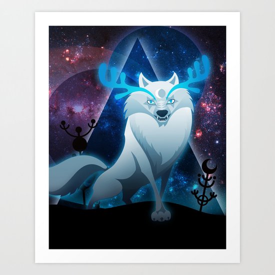The wonder wolf Art Print