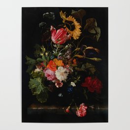 MARIA VAN OOSTERWYCK BOUQUET OF FLOWERS IN A VASE Poster