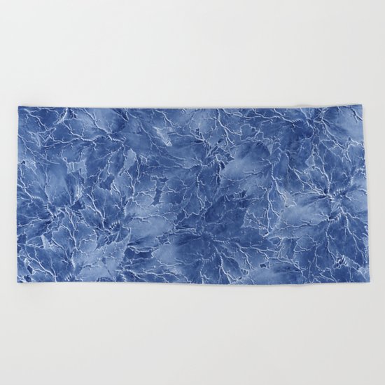 Frozen Leaves 14 Beach Towel