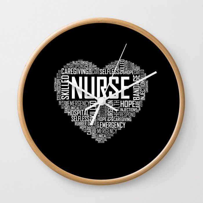 Love Nurse Heart Wall Clock