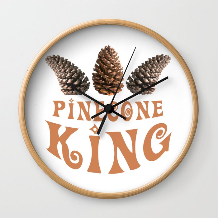 Pine cone king Wall Clock