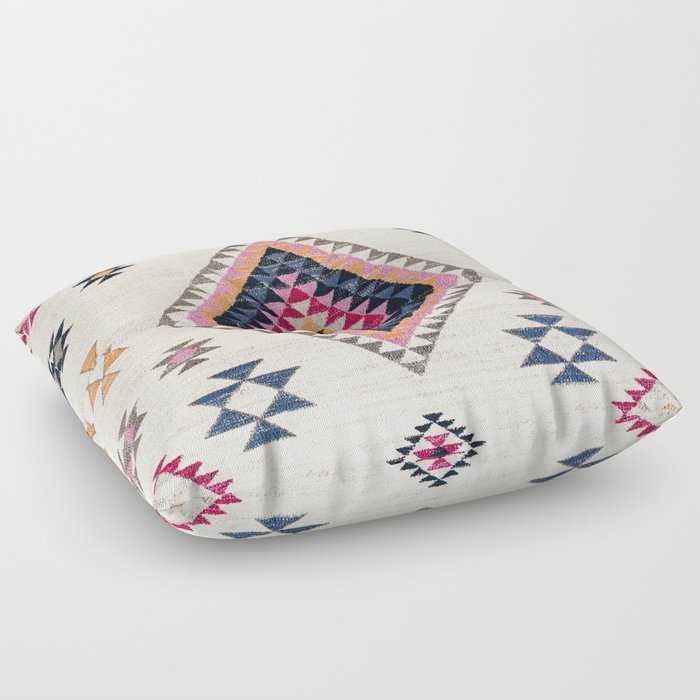 N215 - Geometric Oriental Boho Traditional Vintage Moroccan Style Floor Pillow