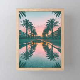 Palm Reflection | Hermosa Beach California Framed Mini Art Print