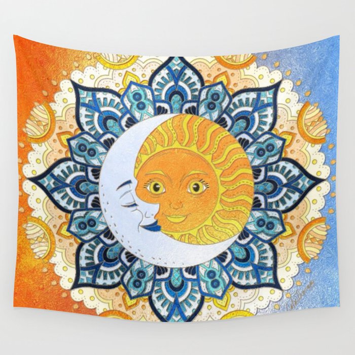 Sun And Moon Mandala Wall Tapestry By Expressionart Society6