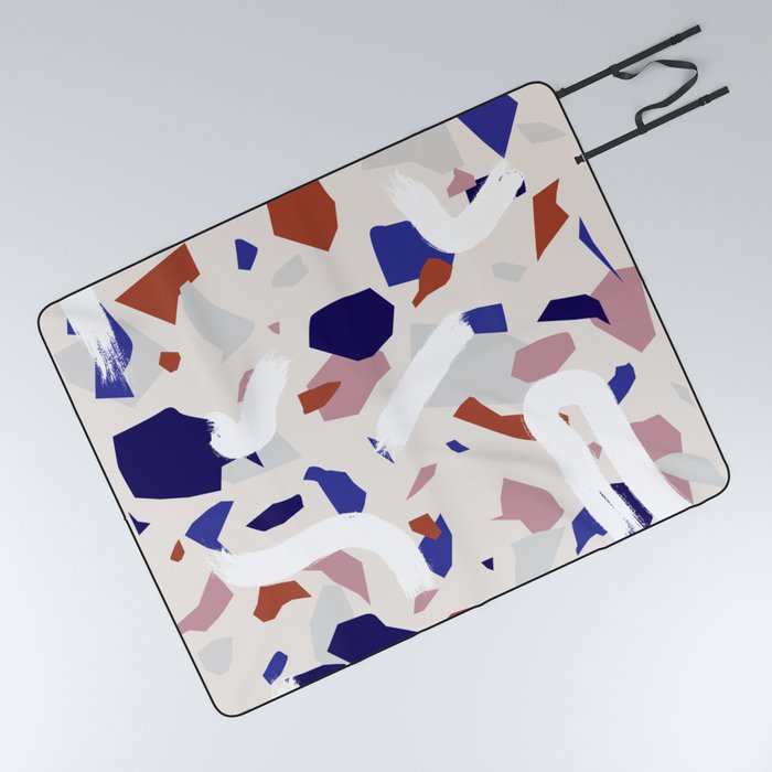 Pastel Abstract Terrazzo Picnic Blanket | Graphic-design, Digital, Graphic, Terrazzo, Pastel, Abstract, Minimal, Lil6ers, Kidsart