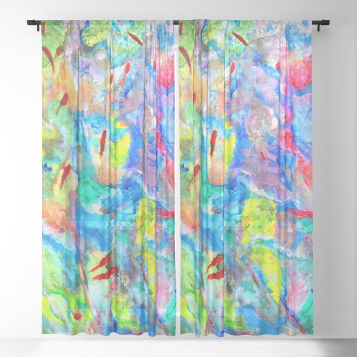 Water Moon #Society6  #decor  #buy art Sheer Curtain