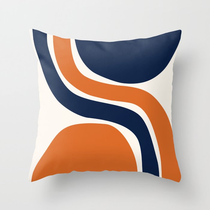 Navy blue and burnt orange throw pillows sales