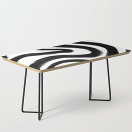 Black and White Swirl Lines Coffee Table