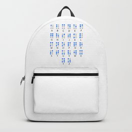Braille Alphabet Blindness Blind People Backpack