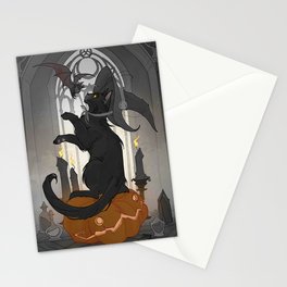 Witchy Black Cat  Stationery Cards
