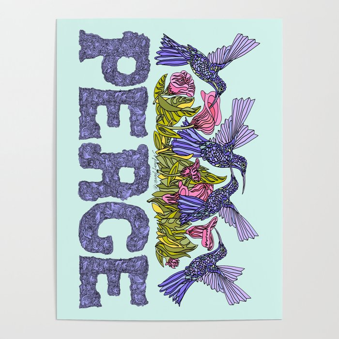 Hummingbirds for Peace Poster