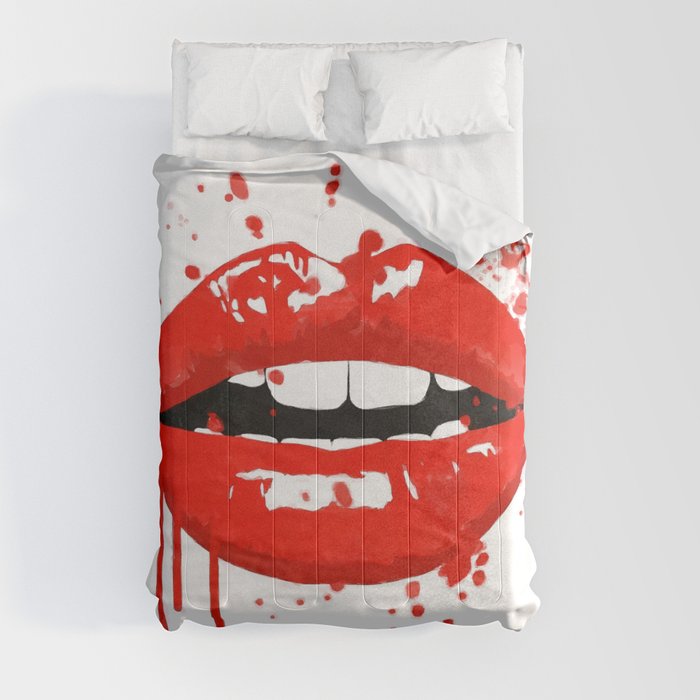 Red lips Comforter