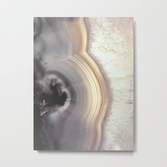 Taupe Agate Metal Print