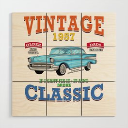 classic cars Wood Wall Art
