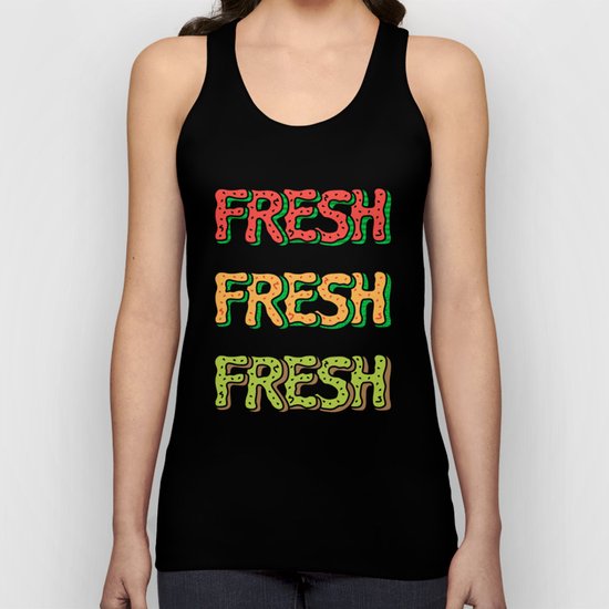Fresh Watermelon, Cantaloupe Melon, Kiwi Unisex Tank Top