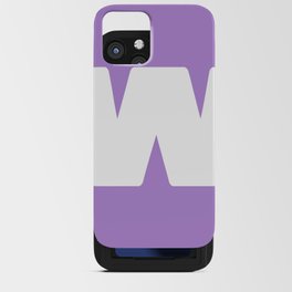 w (White & Lavender Letter) iPhone Card Case