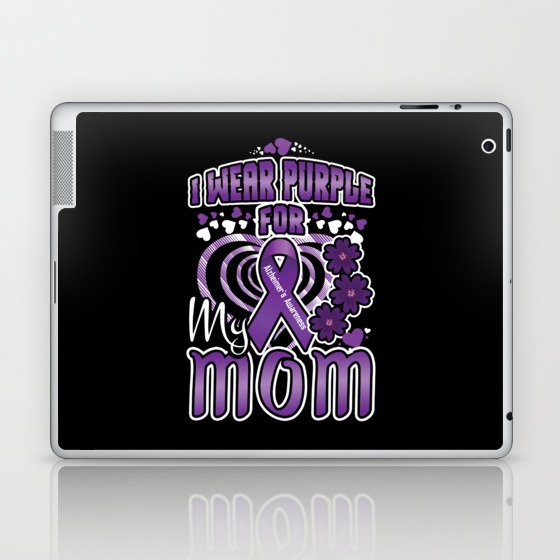 Purple For Mom Alzheimer's Awareness Alzheimer Laptop & iPad Skin