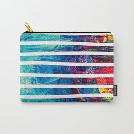 Rainbow colored illustration modern art - line art graphi Carry-All Pouch