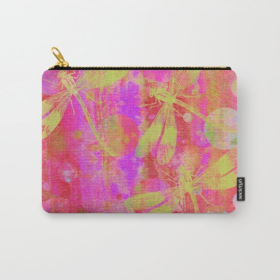 A Dragonflies and Dots Q Carry-All Pouch