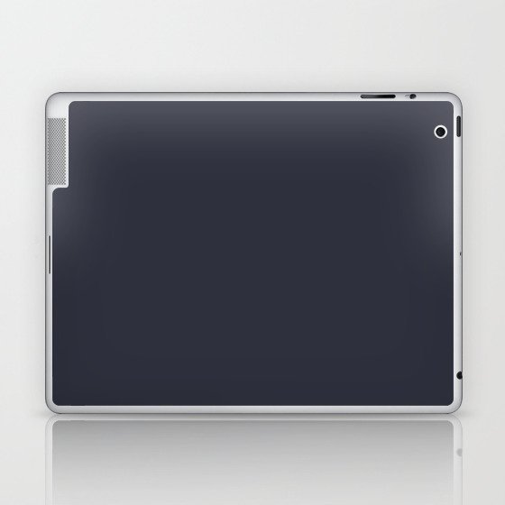 Dark Gray Blue Solid Color Pantone Total Eclipse 19-4010 TCX Shades of Black Hues Laptop & iPad Skin