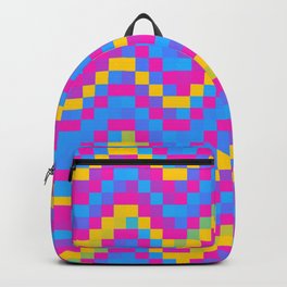 Pan Pride Pixellated Zigzag Stripes Backpack