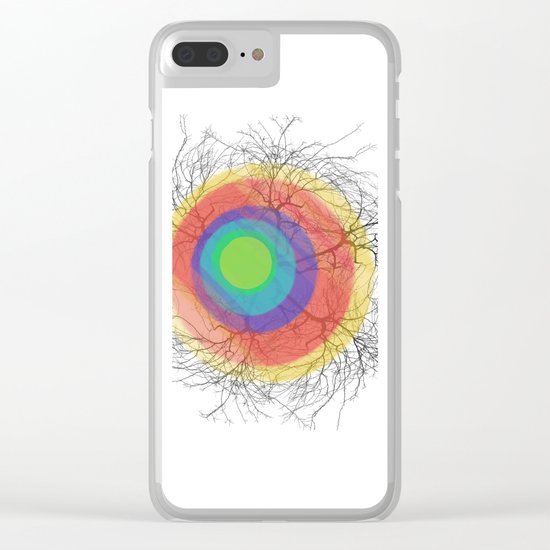 Rainbow trees Clear iPhone Case