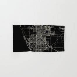 Oxnard USA - City Map Drawing Hand & Bath Towel