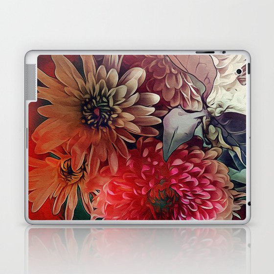 Vintage Floral Bouquet Digital Artwork Laptop & iPad Skin