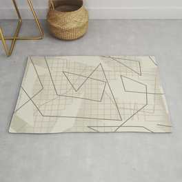 Modern Abstract Lines and Shapes NO2 Rug