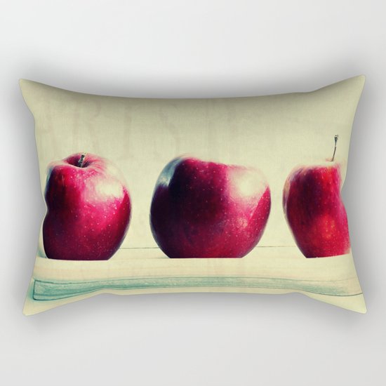 three apples Rectangular Pillow