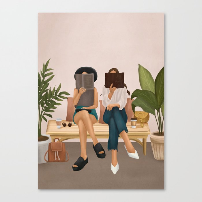We're Reading Canvas Print