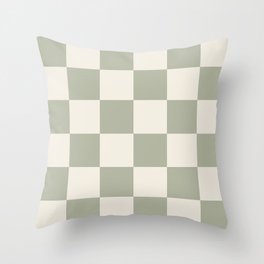 Checkered (Sage Cream) Throw Pillow