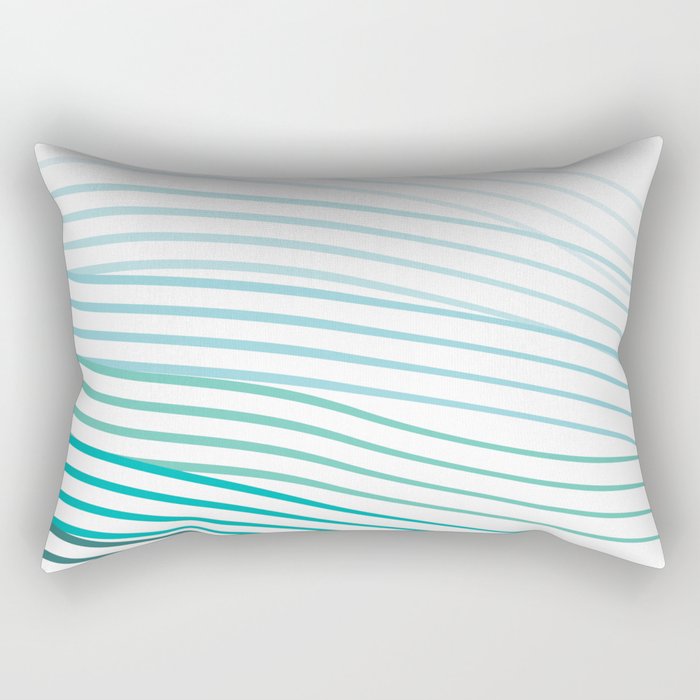 Blue Stripes Rectangular Pillow
