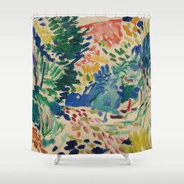 Landscape at Collioure - Henri Matisse - Exhibition Poster Shower Curtain
