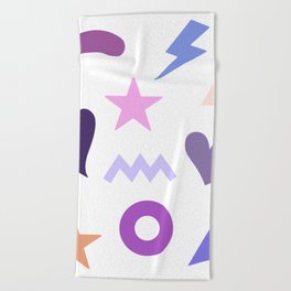 Abstract Purple and Peach Fun Pattern Beach Towel