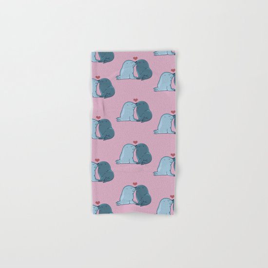 Seal Kisses Hand & Bath Towel