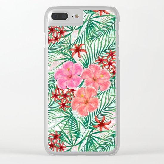 Tropical pattern. Clear iPhone Case