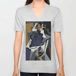 Seated Woman - Juan Gris (1917) V Neck T Shirt